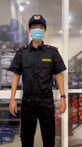 Quần áo Bảo Vệ Tay ngắn in chữ SECURITY Vệ Sĩ Màu Đen Túi Hộp Đẹp Bao không Gồm Phụ Kiện - Hình thật