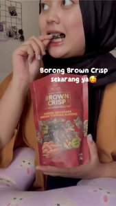 ROUX BROWN CRISP BROWNIES CRISPY KERING ALMOND 60g KERIPIK BROWNIS ENAK RENYAH NYOKLAT