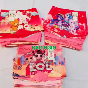 Satire Boxer Anak Cewek [Isi 12 Pcs] Dalaman Anak Perempuan Motif Lucu - Fashion Anak Perempuan Harga Lusinan