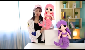 Gấu bông nàng tiên cá dễ thương (30cm---50cm) - Thú bông người cá tuyệt đẹp vải nhung cao cấp mềm mịn an toàn cho bé form chuẩn từng cm