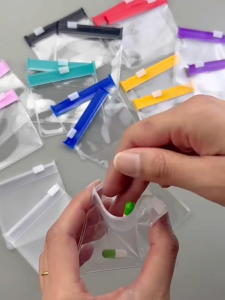 5pcs Pill Pouch Bag Transparent EVA Pill Bags Reusable Zipper Pouch Medicine Organizer Storage Bags