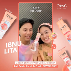 OMG Moisturizer Oh My Glow Bright Booster Cream 25 gr Moist Mencerahkan Muka Krim Pencerah Pelembab Kulit Kering Kusam