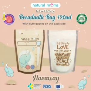 KANTONG ASI Natural Moms Crown Milky House Gea Baby 100cc / 120cc || Kantong Asi Kandila ||  Breast Milk