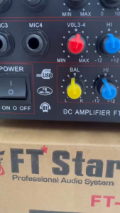 FT STAR Professional Mixing Amplifier With Mixer Equalizer USB/ Bluetooth/ FM Radio(300W-450W)- FT-326D/AV-370PLUS..