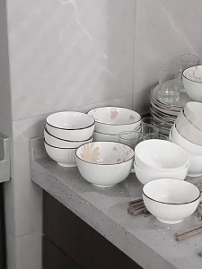 ที่วางจาน ที่คว่ำจาน  ชั้นวางจานชาม พร้องถาดรองน้ำ  ชั้นวางของในครัว ชั้นวางจานพร้อมที่วางแก้ว Kitchen Dish Rack