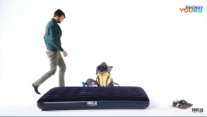 Inflatable Single Person Air Bed Thickening Outdoor Camping Inflatable Bed Travel Portable Air Bed Camping Air Bed