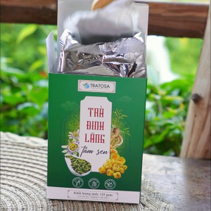 Trà đinh lăng tâm sen TRATOSA 6 Vị thảo dược - 50 túi lọc giúp an thần ngủ ngonsâu giấc