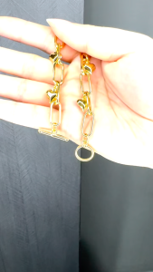 Emas Bangkok Emas Korea 24K Bracelet Ring Gold Plated Rantai Gelang Tangan & Cincin Emas Sadur Perempuan emas 916 I