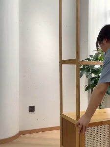 Bamboo Clothes Rack With Cabinet 52/62CM Coat Rack rak baju Floor Coat Hanger Coat Storage Rack Storage Hanging 衣帽架