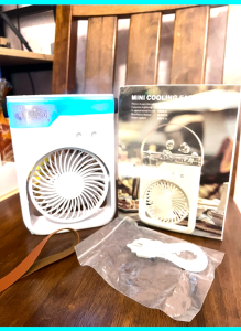 2000mah 5 in 1 USB Air Cooler Fan with 5-Speed Mini Air Conditioner Electric Cooling Fan for Table Humidifier Air Purifier Portable