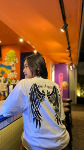Baju Real Angels - Kaos Oversize Real Angels Wing Cotton Combed 24s Pria & Wanita