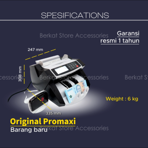 Penghitung Uang Promaxi LD 20MG Plus Money Counter Promaxi LD-20MG PLUS