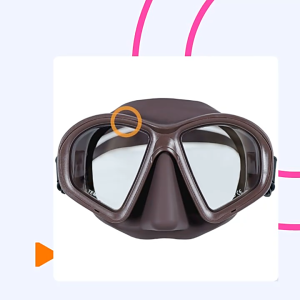 Freediving Snorkeling Diving Mask Low Volume and Case Set - Fins To Go