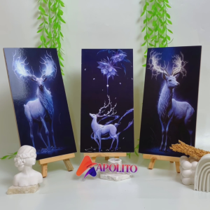 Hiasan Dinding Pemandangan Rusa Aesthetic (3 In 1) & Dekorasi Kamar Rumah Modern (15X30)