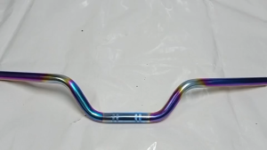 (ATL) แฮนด์ทรงกลาง  (ไทเทชมพู - ฟ้า) สำหรับ PCX ทุกปี MSX KSR ZOOMER-X KSR  งานหนา โดนลมไม่สวิง!