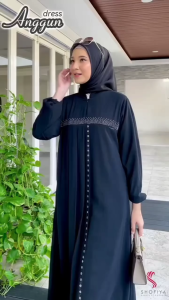 Azzahra Dress Matt Ceruty Babydoll Apk Swaroski Size XL Dress Kondangan Murah Viral 2024 Trendy COD
