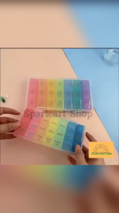 Spartcart Shop: 1pcs Medication Storage Box Weekly Mini Medication Organizer 7 Day 21 Slots Pill Medicine Box Marked Week