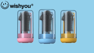 Wishyou ชุดแปรงซิลิโคนล้างขวดนม เซ็ท 8ชิ้น มาพร้อมกับฐาน แปรงล้างขวดนม ด้ามจับยาว มัลติฟังก์ชั่น ตู้ทำสบู่ ขวดนมเด็กทารก