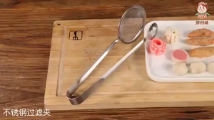 Kẹp gắp thức ăn có lưới lọc bằng thép không gỉ - Xẻng lật gắp đồ chiên rán