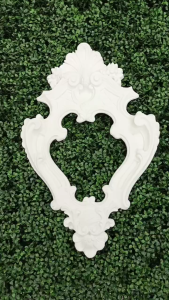 M862 WHITE CLASSIC WALL MIRROR FRAME | BINGKAI CERMIN | MATERIAL PU