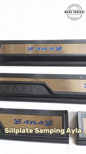 Sillplate Samping Pijakan Kaki Samping Mobil Daihatsu  All New Ayla 2023 Hitam Kombinasi