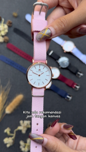 PhiLipe Ricci Jam Tangan Wanita Kanvas Kecil Bulat Simple Mini Korea Fashion Terbaru Original 9026W