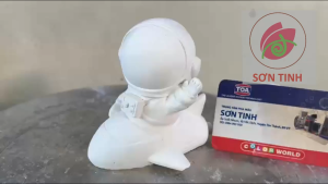 Tượng tô màu Phi hành gia cưỡi phi thuyền C2 tô tượng thạch cao (Không kèm màu) luyện vẽ