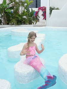 [HÀNG LOẠI 1] Đồ bơi tiên cá 3 món cho bé gái Set bikini đuôi tiên cá cho bé