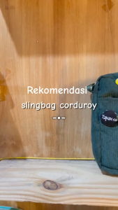 Tapaxco Tas Selempang Pria & Wanita: Lolita Slingbag Lokal Korduroi Casual
