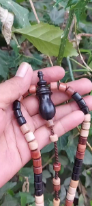 Tasbih Kayu Kombinasi 3 Macam Bentuk Petak Muslim 8mm Motif