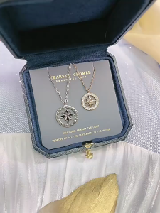 iTM kalung Pasangan Bentuk Delapan Bintang Lonceng Dalam Kehidupan Astrolabe Sepasang Hadiah Kekasih