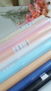 (ยกม้วน)กระดาษฟลาวด์สีทึบแบบยกม้วน สำหรับห่อช่อดอกไม้ (ขนาด58cm.×10หลา)