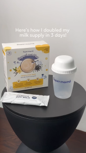 Supermama SuperLact Plus Milk Booster 10 servings 300g | Milk Thistle & Fenugreek | Lactation Drink (FREE Shaker Bottle)