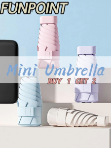 FUNPOINT Mini Umbrella Folding UV Umbrella Portable Small Umbrella Rain Or Shine Dual-use Umbrella Sunshade Gift Box