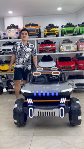 Xe điện trẻ em - Xe ô tô điện trẻ em mẫu xe Jeep địa hình siêu khủng ABM tải 70kg Ghế nệm da bánh cao su [Ship hoả tốc HCM]