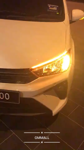 PERODUA BEZZA DRL LED DAYLIGHT RUNNING SIGNAL LIGHT Car Led Day Flowing Strip Signal Lampu Kereta bezza accesorries