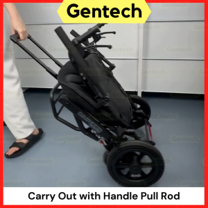 Ergonomic Foldable Wheelchair Big Back Wheel Waterproof Cushion Seat Wide Area for Travel Elderly Disable Wheel Chair Kerusi Roda Ringan