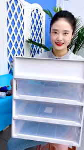 Rak Kosmetik 3 Susun BESAR Makeup Storage Bahan Plastik Rak Serbaguna 3 Laci