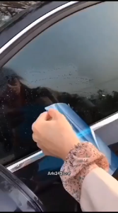 Stiker Kaca Mobil Samping Anti Embun Air Hujan Isi 2pcs Ukuran 20x17.5cm Anti Fog SM ACC