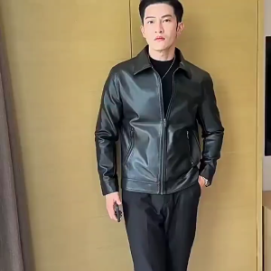 Jaket Kulit Pria Simple Produk Garut Aslii