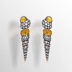 🖤Swarovski🖤(New) Idyllia series asymmetrical design shell round multi-color diamond earrings EH-DS8947064999 classic design style couple earrings 925 sterling silver womens fashion earrings special gift for boyfriend or girlfriend