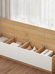 Little Carpenterr Wooden Bedside Organizer Storage Cabinet Storage Bench Side Table Floor Cabinet Cupboard Rak Kabinet