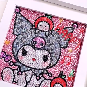 [Fast Delivery] DIY Tulip Flower Diamond Beads Painting Cartoon Sticker Canvas Toys Painting Frame Educational Birthday Gifts