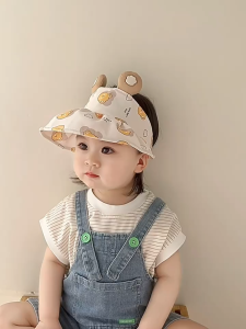 หมวกเด็ก 8-3ปี รอบหัว 48-50 สม หมู่หัว 🐻 ผู้สร้างสร้างของ เปิดได้ หมวกเด็ก หมวกครึ่งใบ, หมวกกันแดดเปิดหัว หมวกแฟชั่นเด็ก หมวกมินิมอลสไตล์เกาหลี หมวกปีกกว้างกันแดดพับเก็บได้