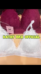 B46 Áo Bra Ren Bralette KATHY BRA Đệm Mỏng Không Gọng Mút Có Thể Tháo Rời