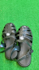 Sandal Wanita Bapau Slip On Nyaman Tali Belakanng AntI Slip Bahan Jelly Karet Kekinian Kasual