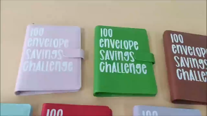 A5 Envelope Challenge Budget Organizer Binder Color PU Leather Budget Book Money Saving Binder