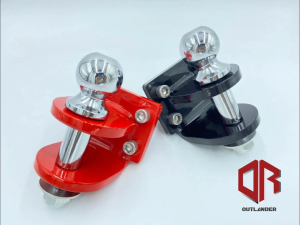 2 ชั้น ตุ้มลากหัวบอลสีแดง/ดำ หัวบอลชุดน็อตลากเรือ ลากพ่วง ลากเทรลเลอร์ ติดการชนทาง ลากพ่วงแข็งแรง 4 ตัน