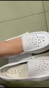 Size 35-40 Womens Fashion Thick Soled Snakers White Nurse Shoes Flat Breathable Casual Sports Shoes