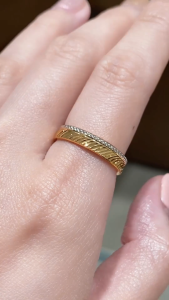 HABIB Oro Italia 916 Yellow and White Gold Ring GR51820923(YW)-BI